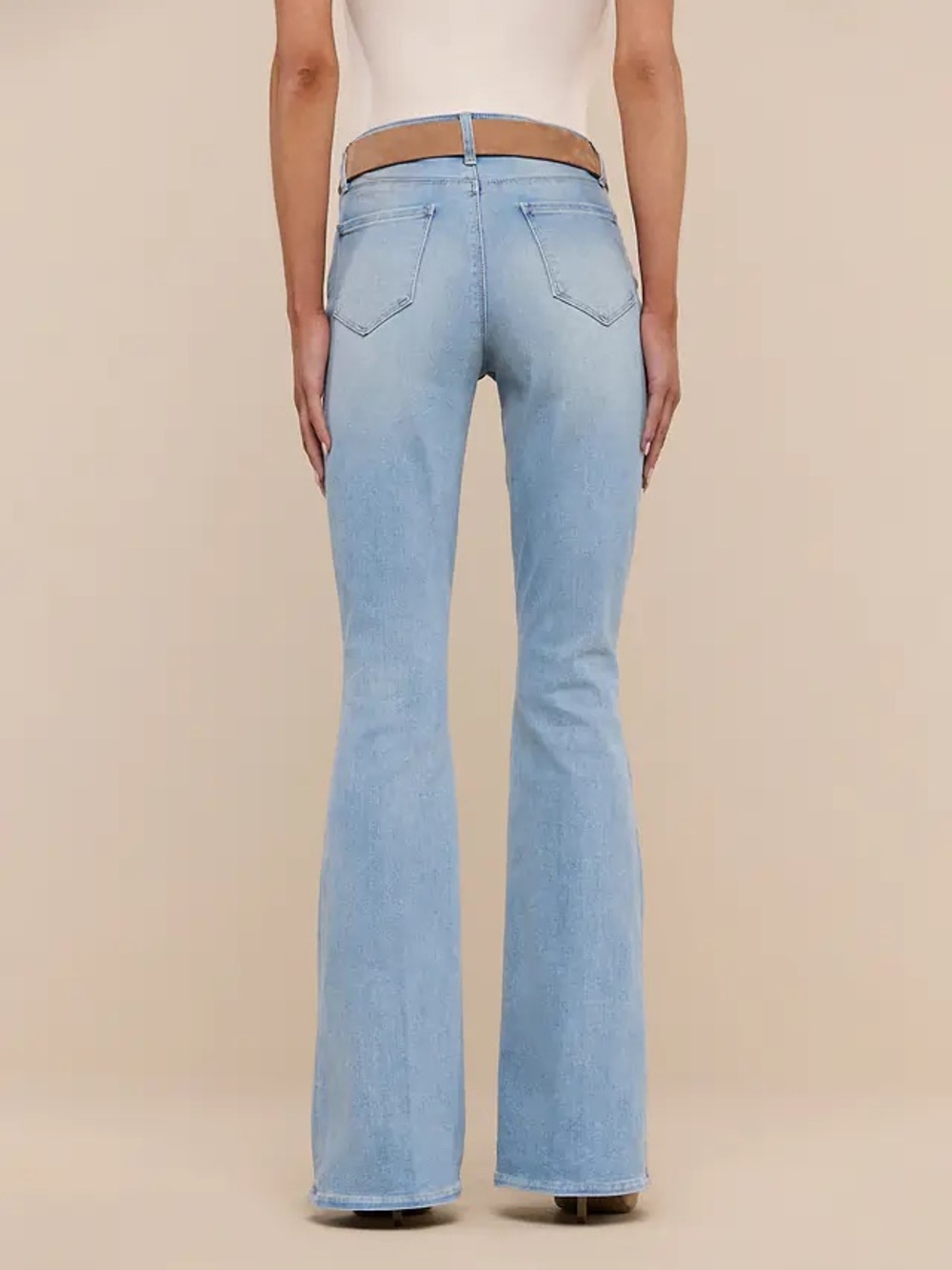 L’AGENCE Marty Flare Jeans Dorian Light Blue Boho Casual Women’s Size 26 - Picture 2 of 10